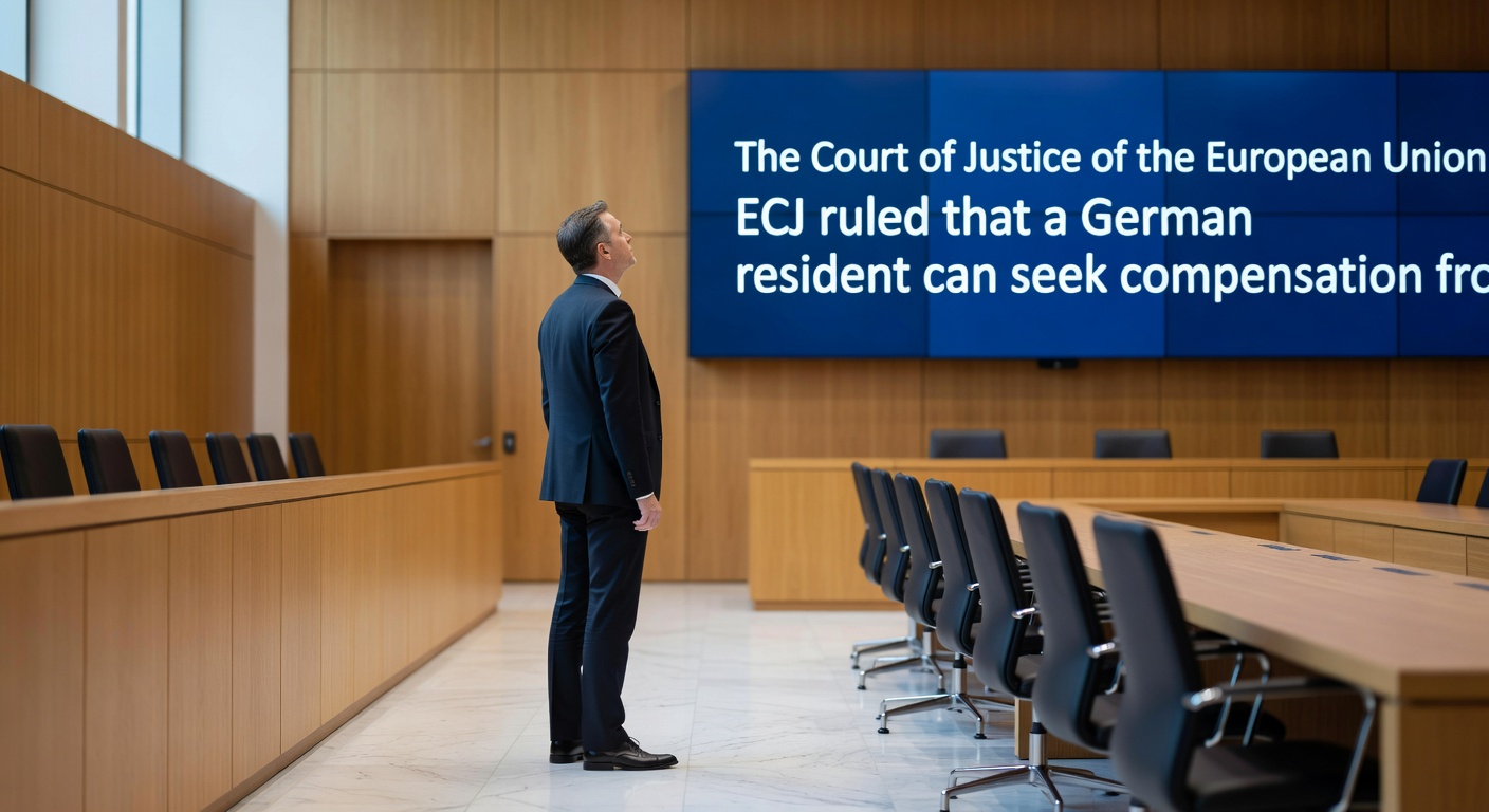 Symbolbild eines Online-Spielers am Computer mit Lottoland-Logo und EuGH-Urteilspapieren