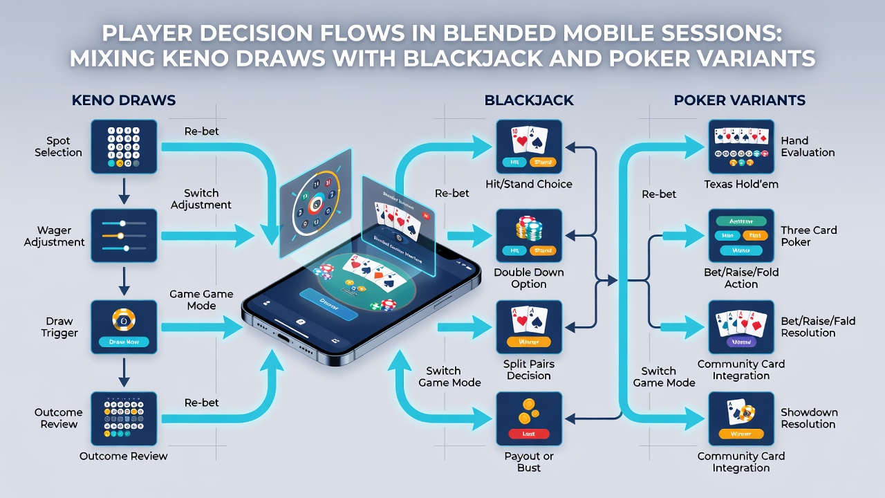 Analyse von Spielerpfaden zwischen Keno, Blackjack und Poker auf Smartphones